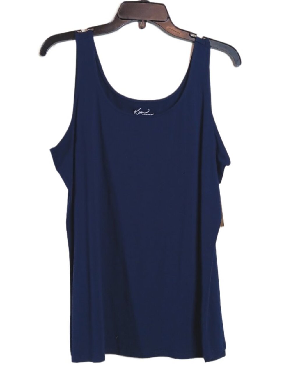 Kim Rogers Tank Top Women’s XL Navy Blue Stretch Casual Layer Office Career NWT